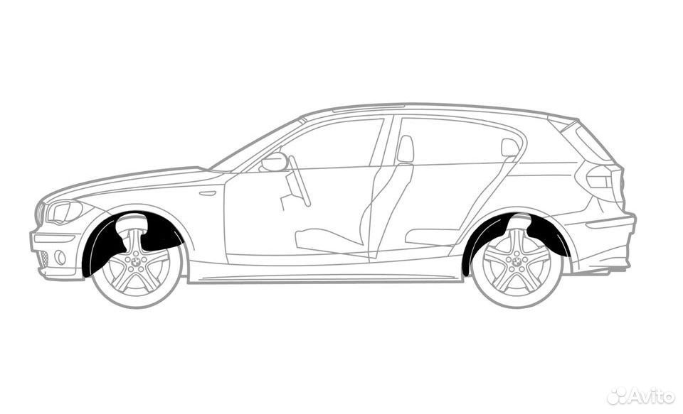 Подкрылки (передние и задние) на renault Sandero