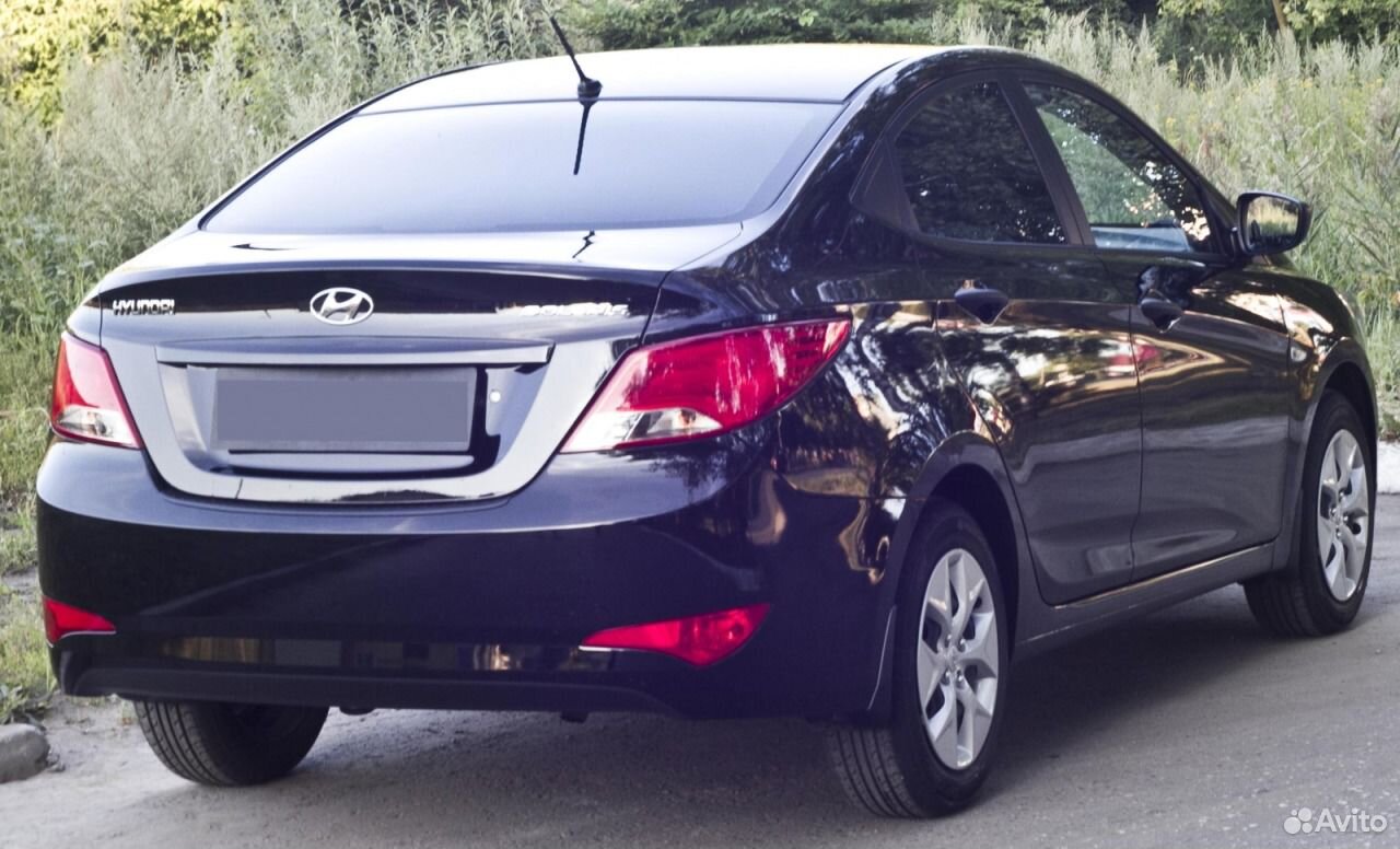 Пластиковая накладка на бампер Hyundai Solaris сед