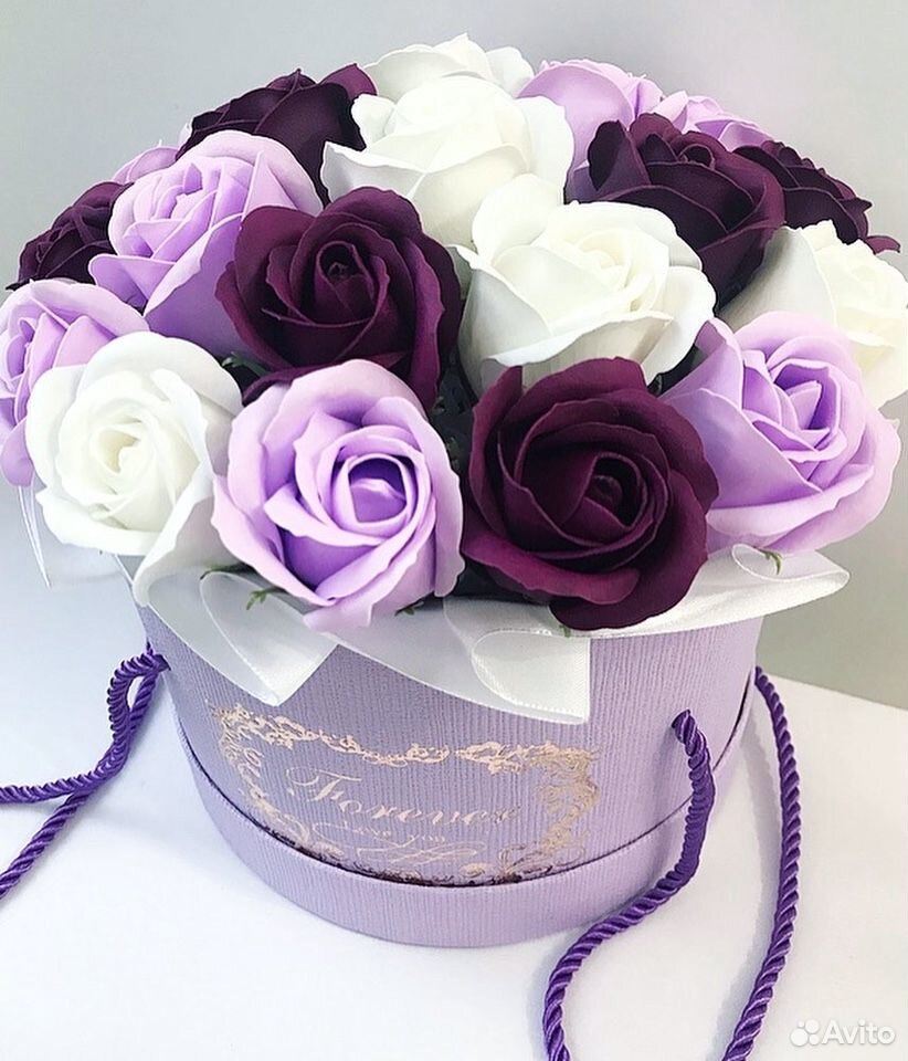 Букет цветов пионы розы из мыла доставка купить на Зозу.ру - фотография № 1