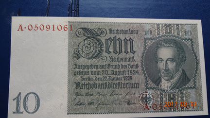 10 марок 1929 год Германия