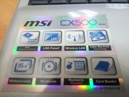Ноутбук MSI cx 500
