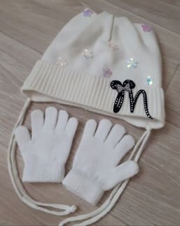 Комплект шапка+перчатки