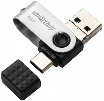 USB 16GB Smartbuy trio 3-in-1 OTG (Type-A+Type-C+m