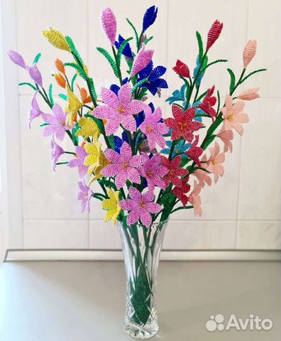 Цветы Из Бисера Фото