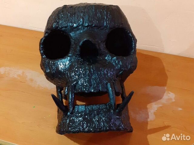 Фигура Череп железный сувенир скульптура