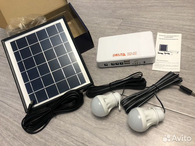 Солнечная панель для освещения мобильная туристиче