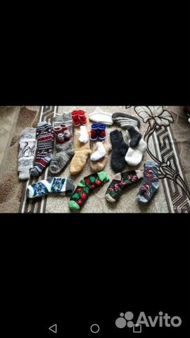 Носки пуховые, шерстяные