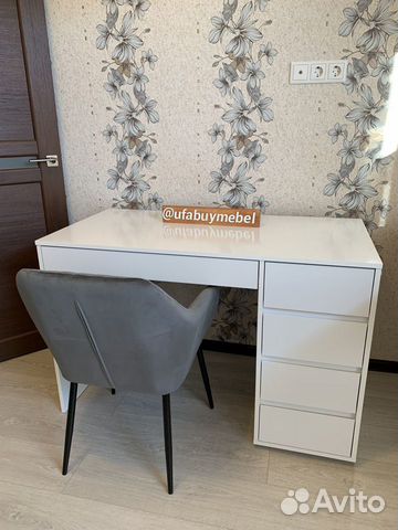 Стол компьютерный белый глянец, стол письменный