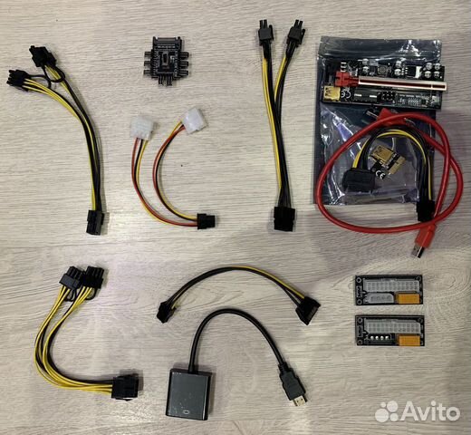 Переходники 8 и 6 pin, molex, sata, hdmi, райзера