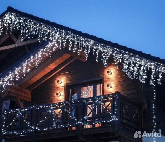 Гирлянда уличная бахрома 6, 12 метров