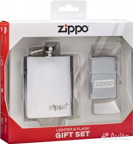 Подарочный набор Zippo: фляжка и зажигалка