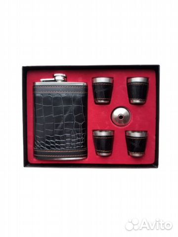 Набор подарочный фляга и рюмки, новый