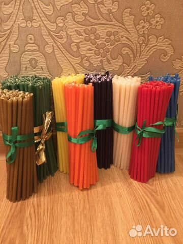 Свечи восковые цветные