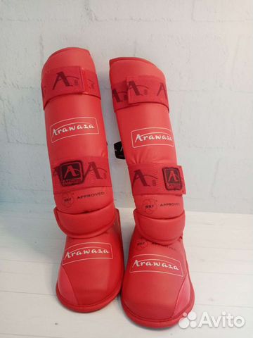 Защита голени и стопы красный