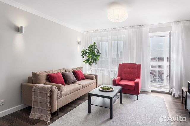 

1-к. квартира, 45 м², 2 кровати