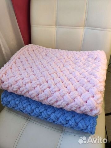 Плед детский вязаный ручная работа