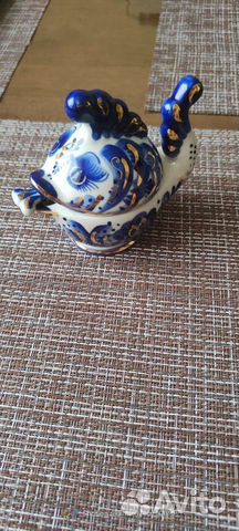 Икорница рыбка гжель