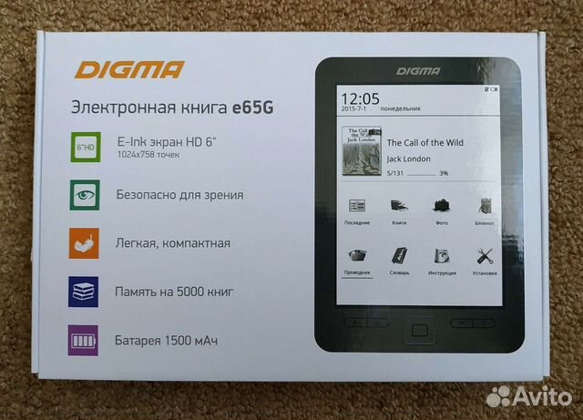 Электронная книга Digma e65G