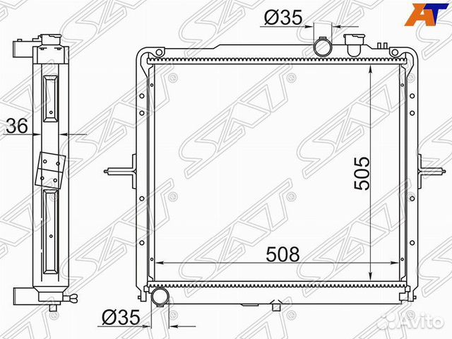 Радиатор охлаждения Kia Bongo
