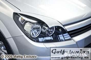 Opel Astra H Ресницы на фары