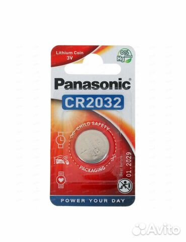 Батарейка литиевая Panasonic CR2032