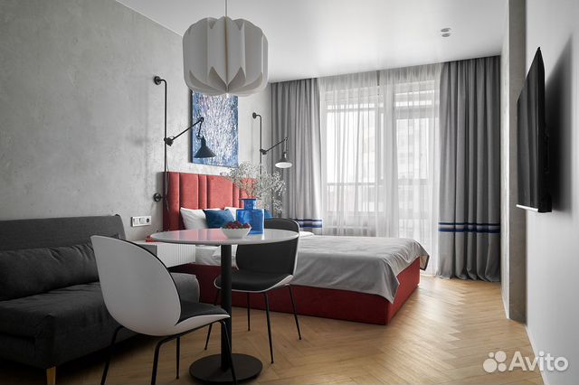 

Квартира-студия, 30 м², 2 кровати