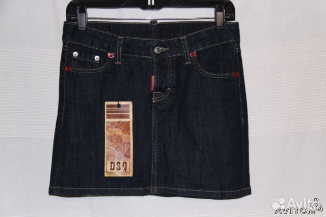 Новая джинсовая юбка Dsquired с дельфинами Новая джинсовая юбка Dsquired с дельфинами