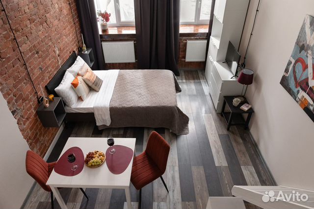 

Квартира-студия, 29 м², 2 кровати