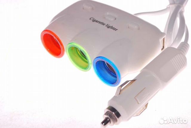 Разветвитель в прикуриватель автомобиля на 3