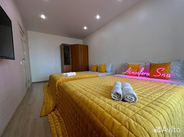 

1-к. квартира, 46 м², 3 кровати
