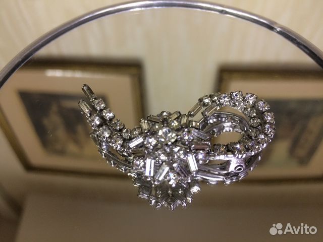 Англия антиквариат брошь стразы Англия антиквариат брошь стразы
