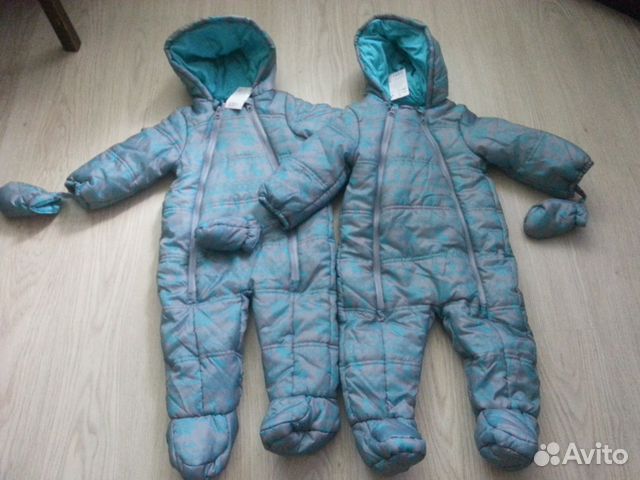 Комбинезоны демисезон р.80/2шт новые