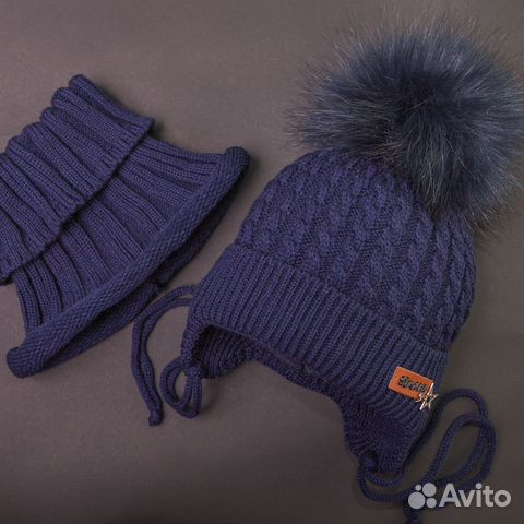 Новый комплект шапка + снудик, зимний