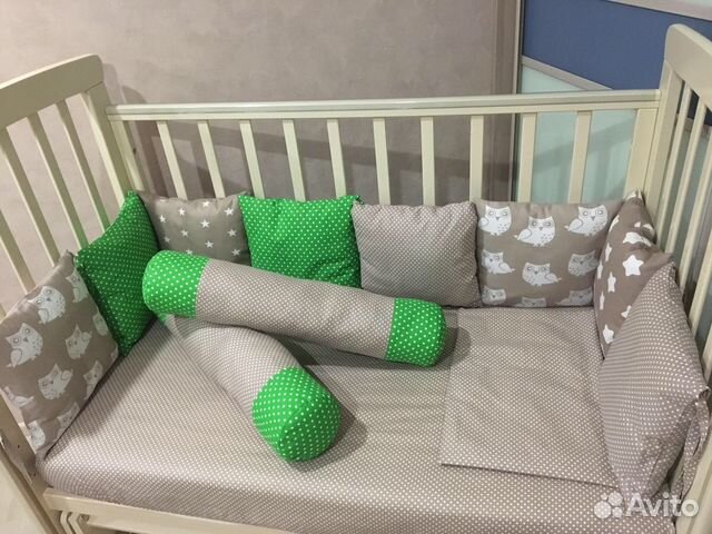 Бортики в кроватку, постельное