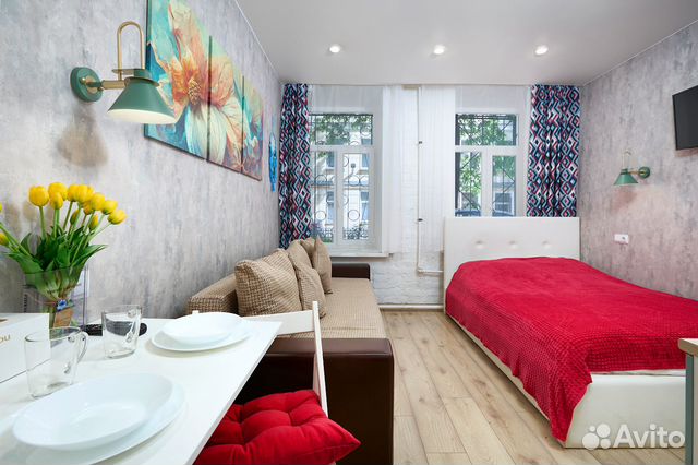 

Квартира-студия, 20 м², 2 кровати