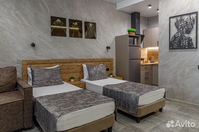 

Квартира-студия, 23 м², 2 кровати