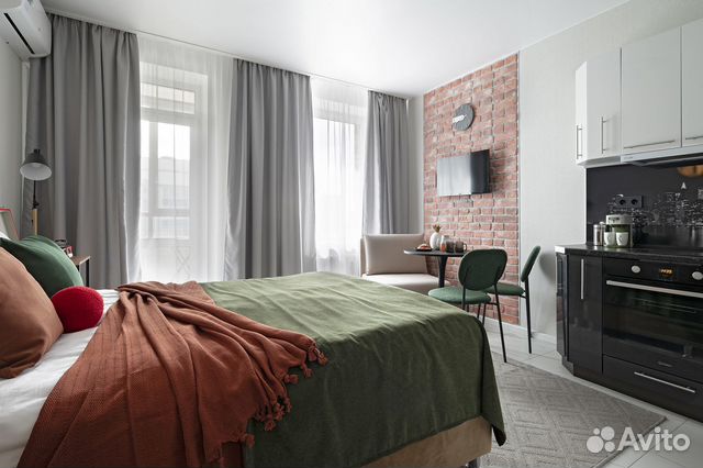 

Квартира-студия, 27 м², 2 кровати