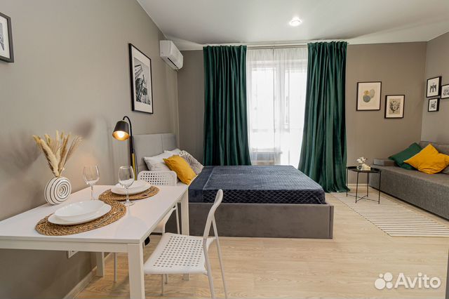 

Квартира-студия, 27 м², 2 кровати