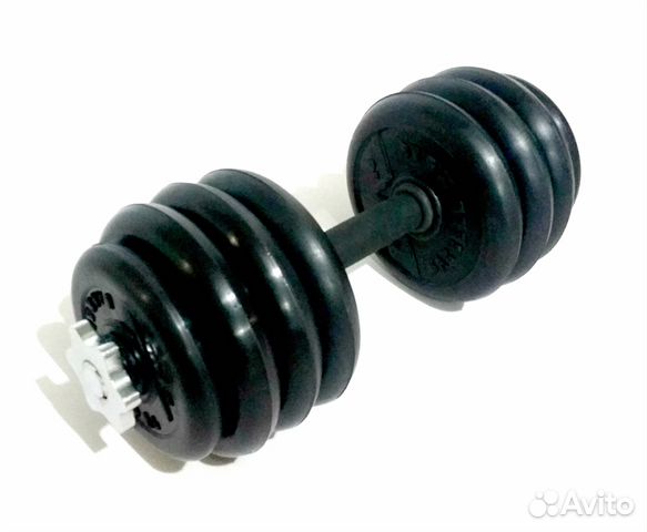 Гантель разборная обрезиненная 19,5кг titan Barbel