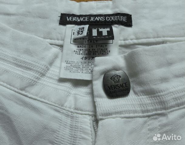 Брюки белые Versace Италия хлопок вискоза оригинал