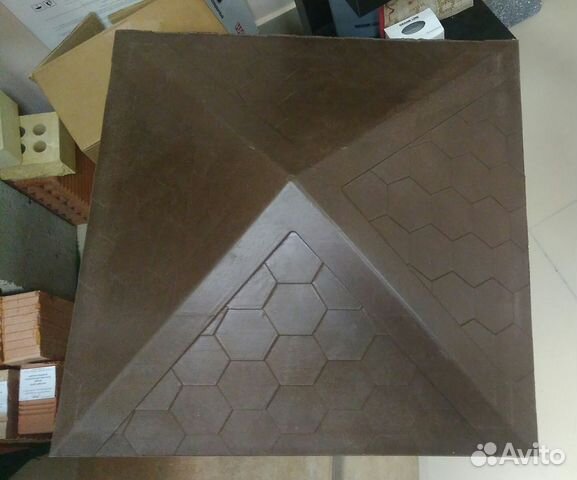 Заборный колпак 535х535 коричневый ппк