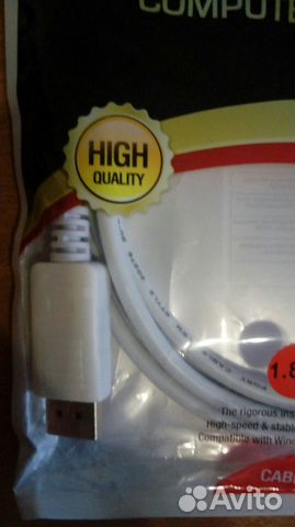 Кабель miniDisplayPort - DisplayPort M 1.8 метра