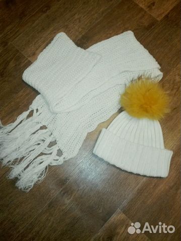 Комплект шарф и шапка женский