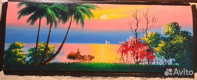 Продам картину(акрил).Пейзаж Мьянмы