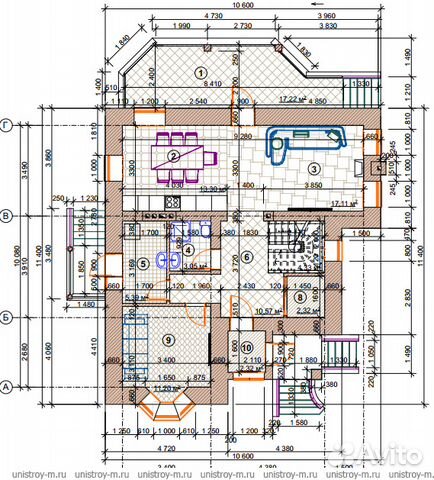 Блочный дом из газобетона Эрфурт-2 185м2