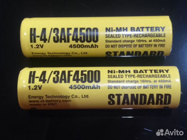 NiMH аккумулятор ET H-4/3AF 4500mAh 1.2V
