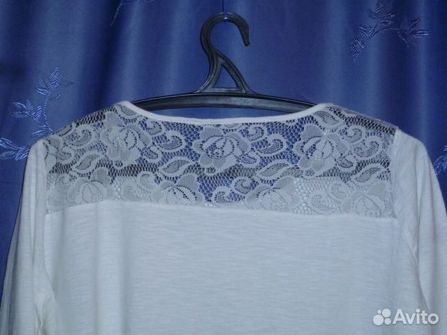 Футболка с кружевами р 52-54 хлопок и блузки р. 52