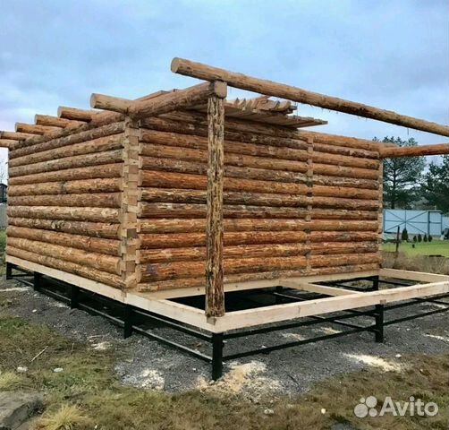 Сруб дома,бани.6х6+2м