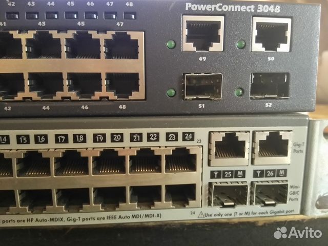 Коммутатор Dell 3048 и HP 2626 J4900C