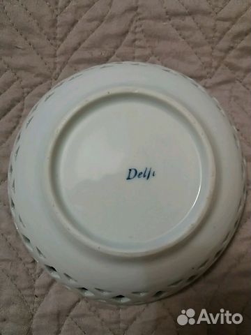 Блюдце Прорезной Фарфор Delft Holland